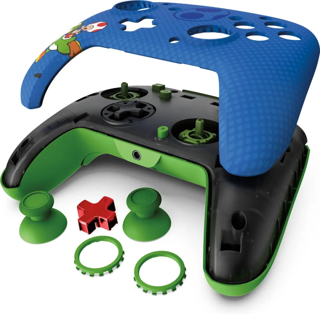 PDP Rematch Glow Gaming Controller Jack - Mario & Yoshi - Blauw/ Groen - 500-134-YOSHI