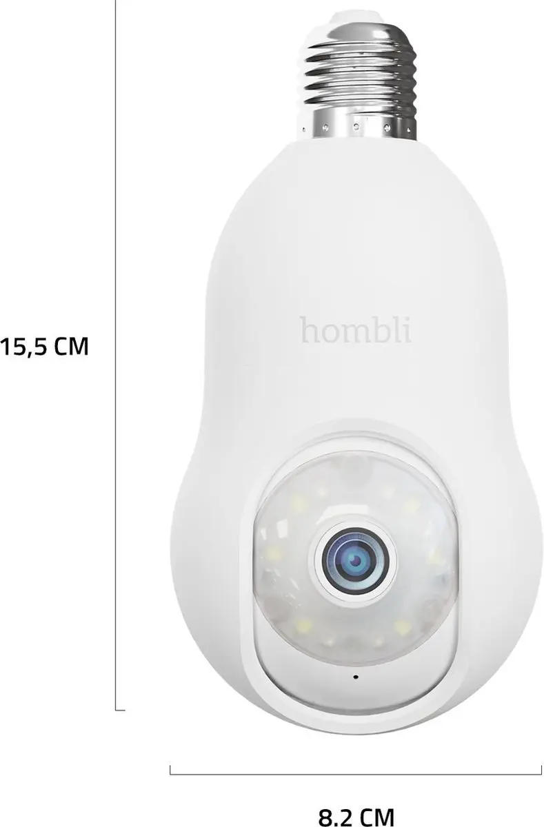 Hombli Bulb Cam 2K HBBU-0109 Beveiligingscamera - Wit - afbeelding 6 van 6