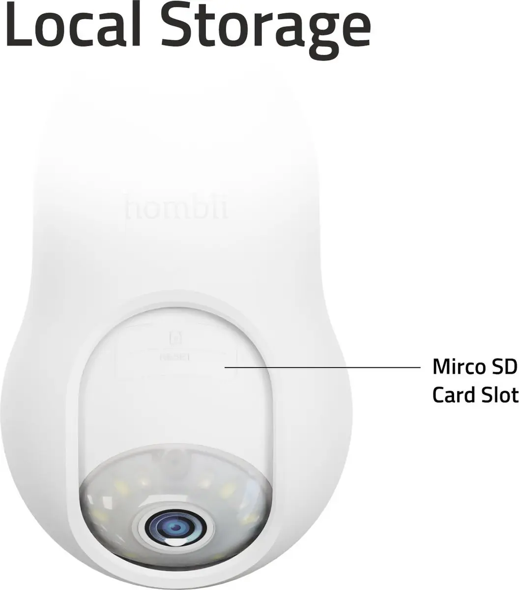 Hombli Bulb Cam 2K HBBU-0109 Beveiligingscamera - Wit