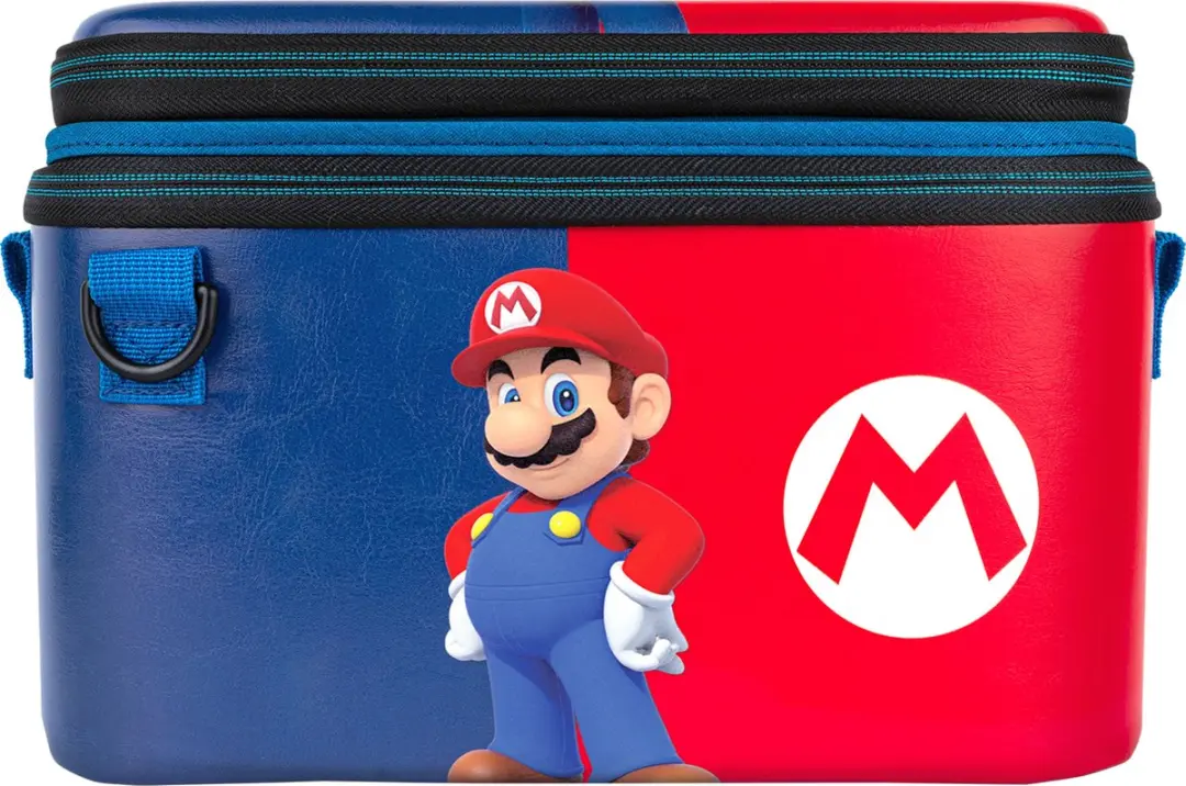PDP Gaming Pull-N-Go Case Mario Editie - Nintendo Switch - Blauw/Rood