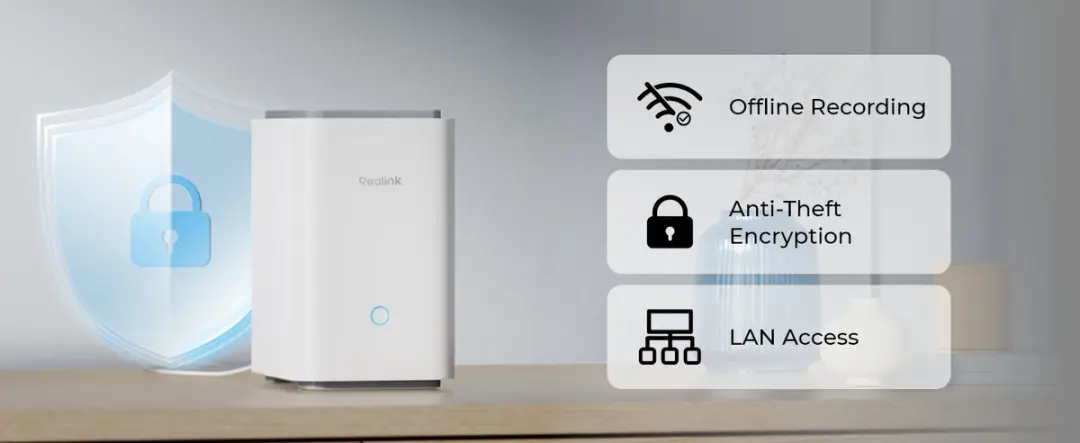 Reolink Home Hub1 met 2 B350 Camera's - Zonnepaneel & 128GB SD - Zwart