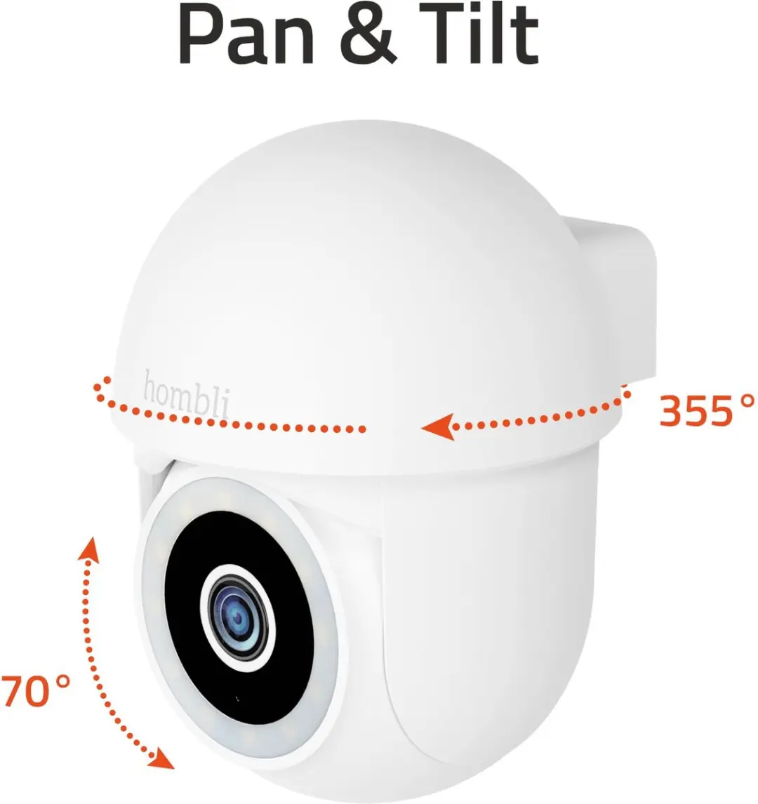Hombli 2K Pan & Tilt HBPT-0109 Beveiligingscamera - Wit