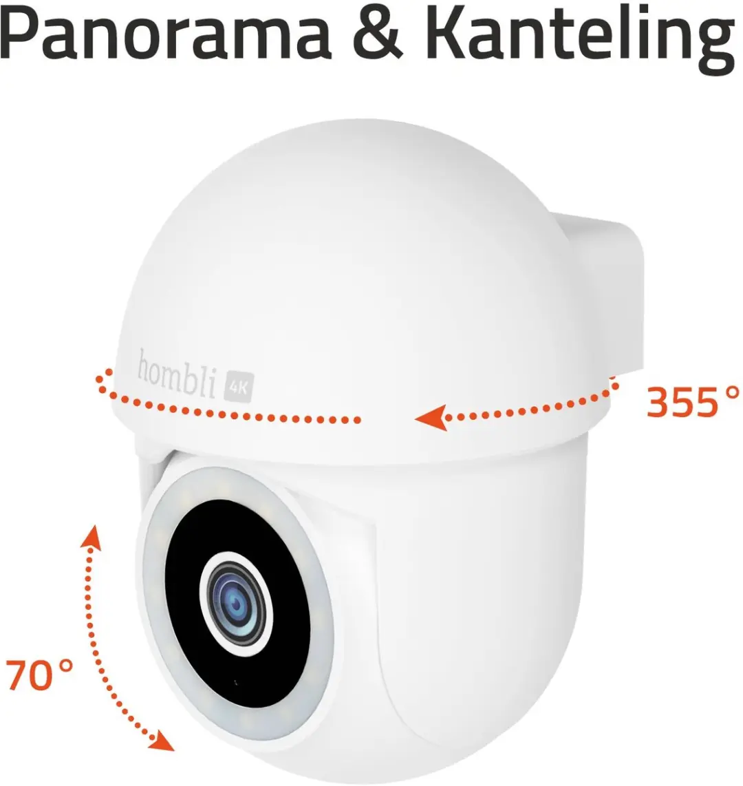 Hombli 4K Pan & Tilt HBPT-0209 Beveiligingscamera - Wit