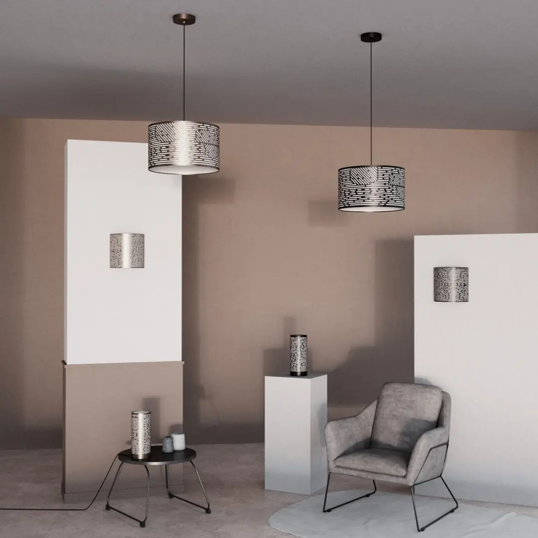 Inspire Hanglamp SLOTS - 1x E27 60W - Ø38cm - Grijs Metaal