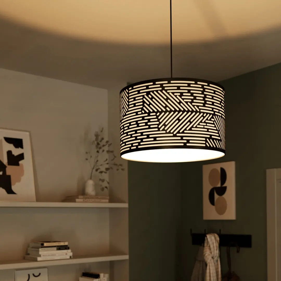 Inspire Hanglamp SLOTS - 1x E27 60W - Ø38cm - Grijs Metaal