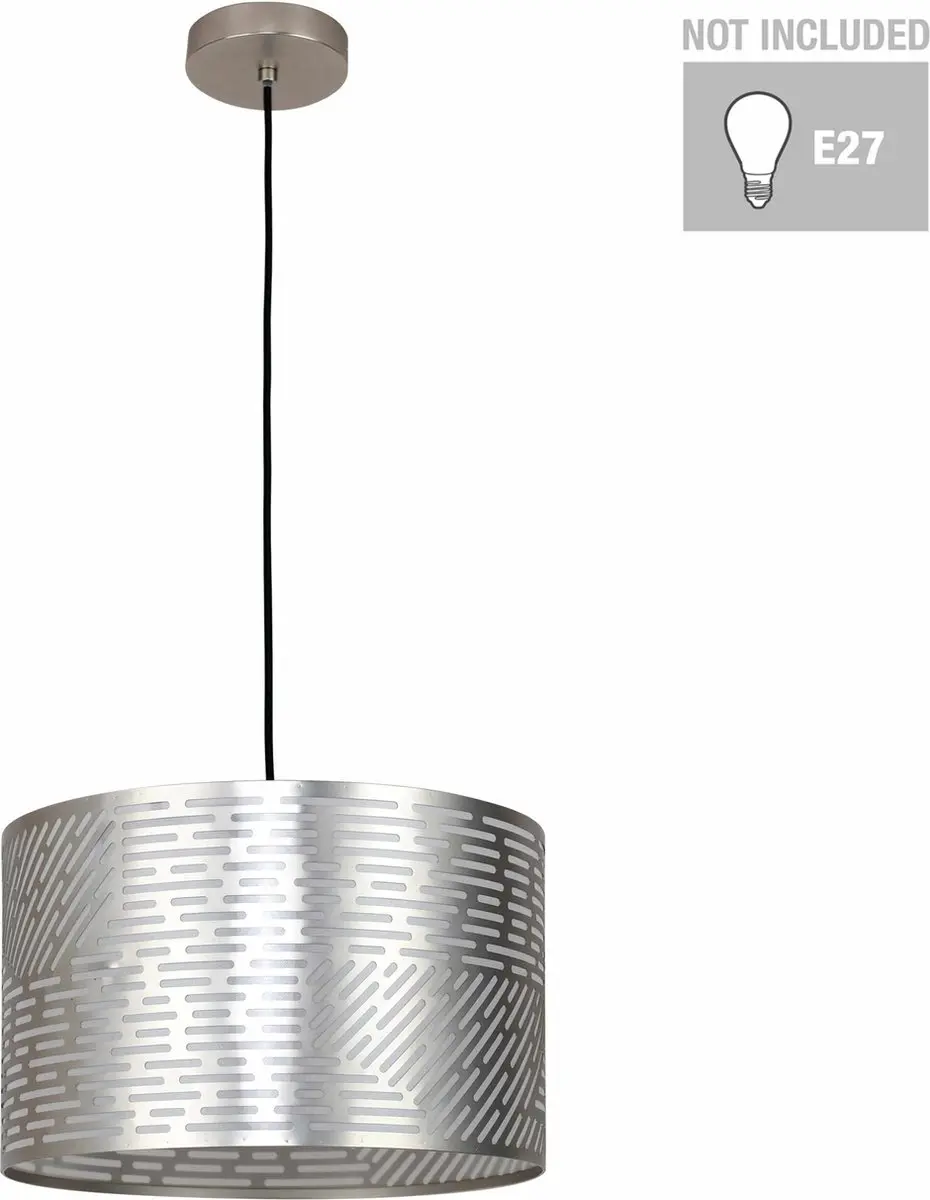 Inspire Hanglamp SLOTS - 1x E27 60W - Ø38cm - Grijs Metaal