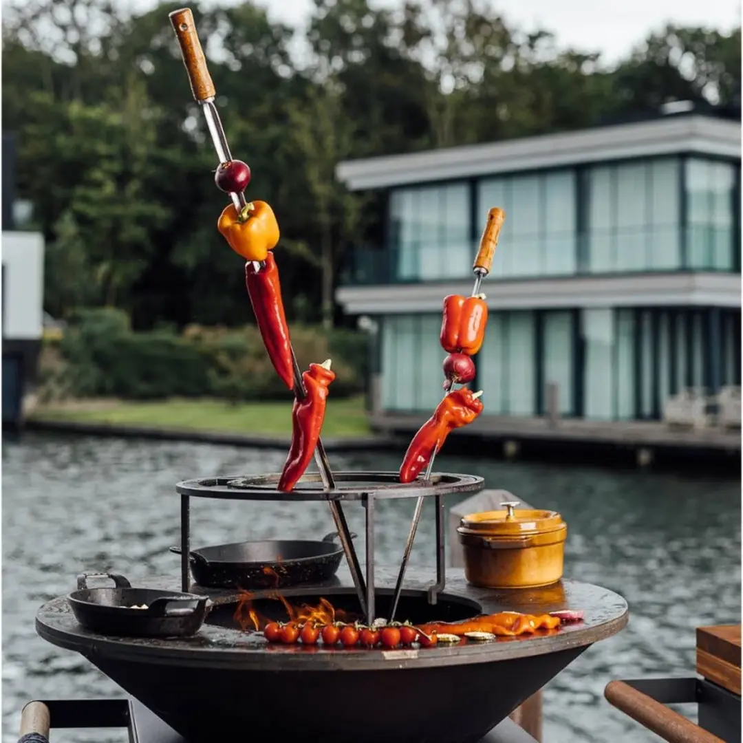 Ofyr Braziliaanse Grill Ring 100 - Staal Zwart