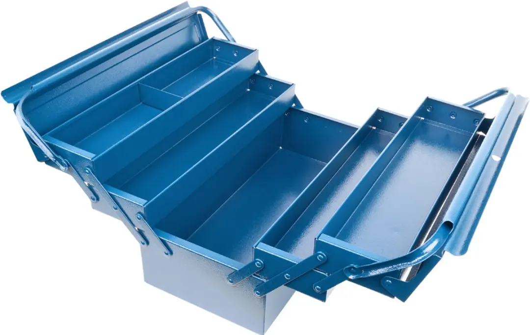 Brüder Mannesmann 211-430 Metalen Gereedschapskist 430mm - 5-delig - Blauw