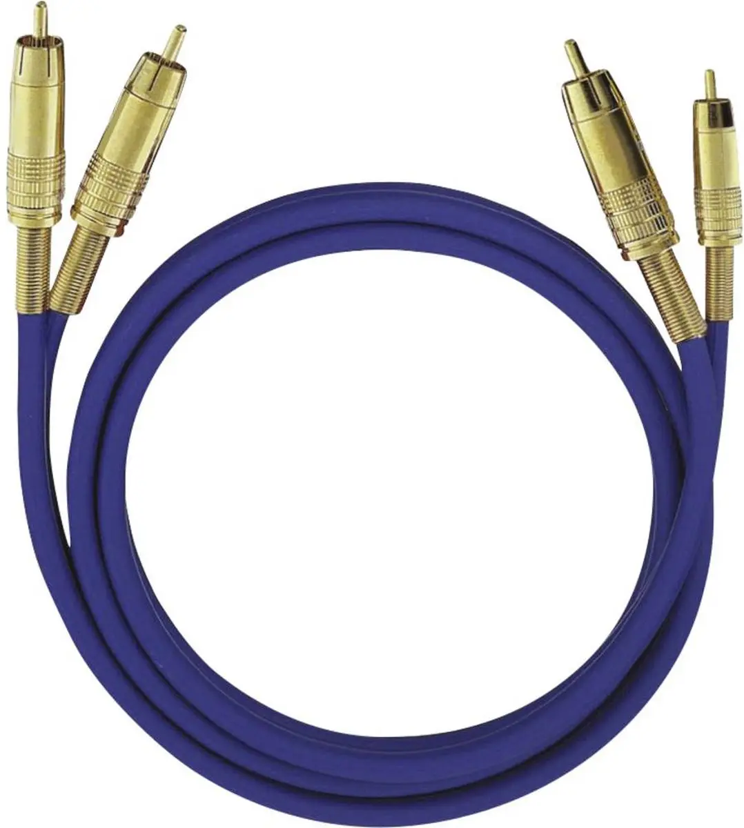 Oehlbach NF 1 Master Cinch Audio Kabel 10m - Blauw - 2x Vergulde Stekker