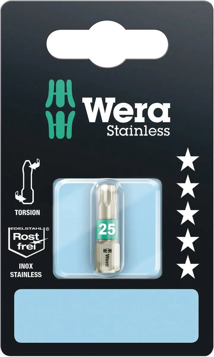 Wera 3867/1TSSB Torx TX30 Schroefbit - RVS 25mm