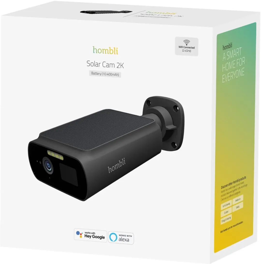 Hombli Solar Cam 2K HBZC-0100 Beveiligingscamera - Zwart