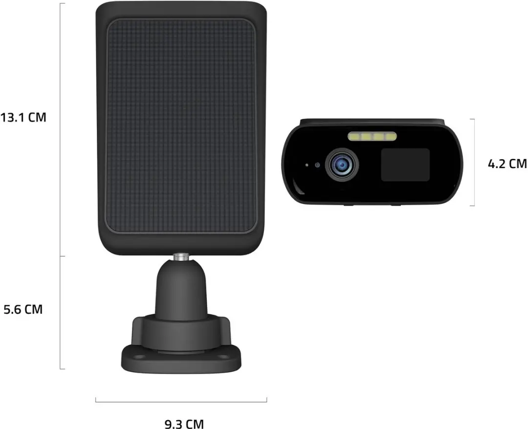 Hombli Solar Cam 2K HBZC-0100 Beveiligingscamera - Zwart