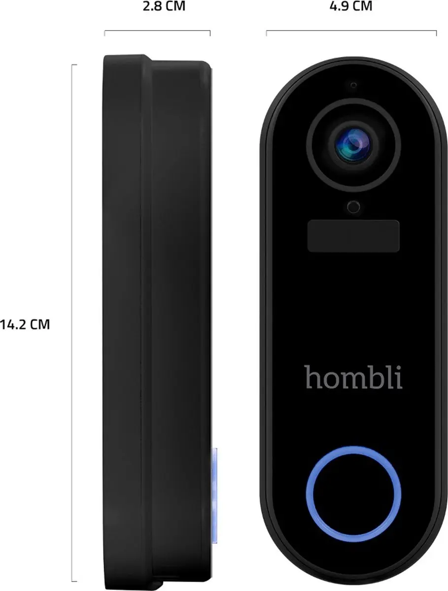 Hombli Slimme Deurbel 2 Promopakket - 1080p Video - Wit