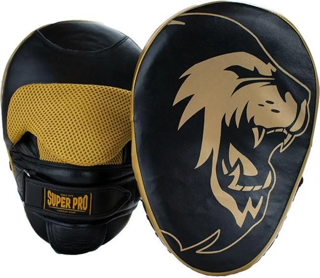 Super Pro Combat Gear Handpads Curved Leder