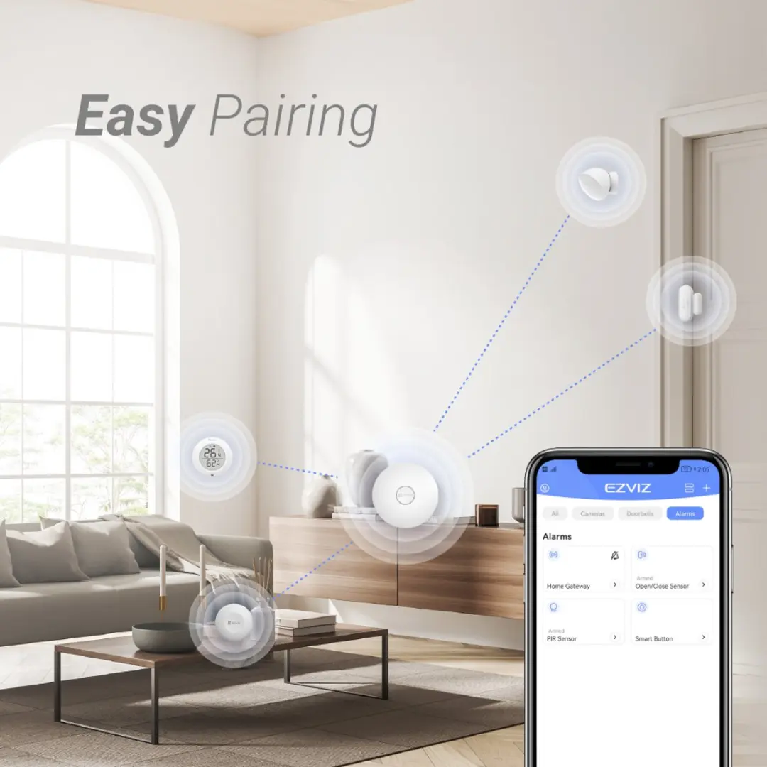 EZVIZ CS-TK4-R200-EU Sensor Kit - Beweging & Deur/Raam - Matter & Apple HomeKit - Wit - afbeelding 4 van 6