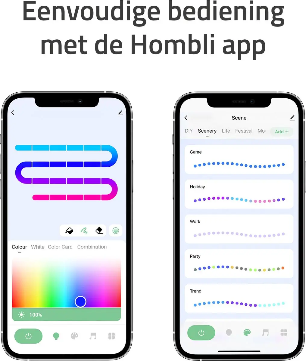 Hombli Slimme LED Strip 5m RGBIC - App-bestuurd