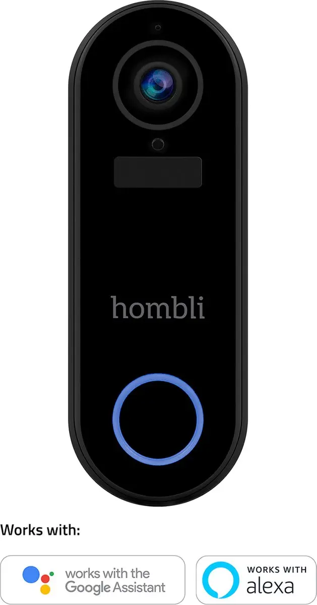 Hombli Slimme Deurbel 2 - Promopakket - 1080p Video - Zwart