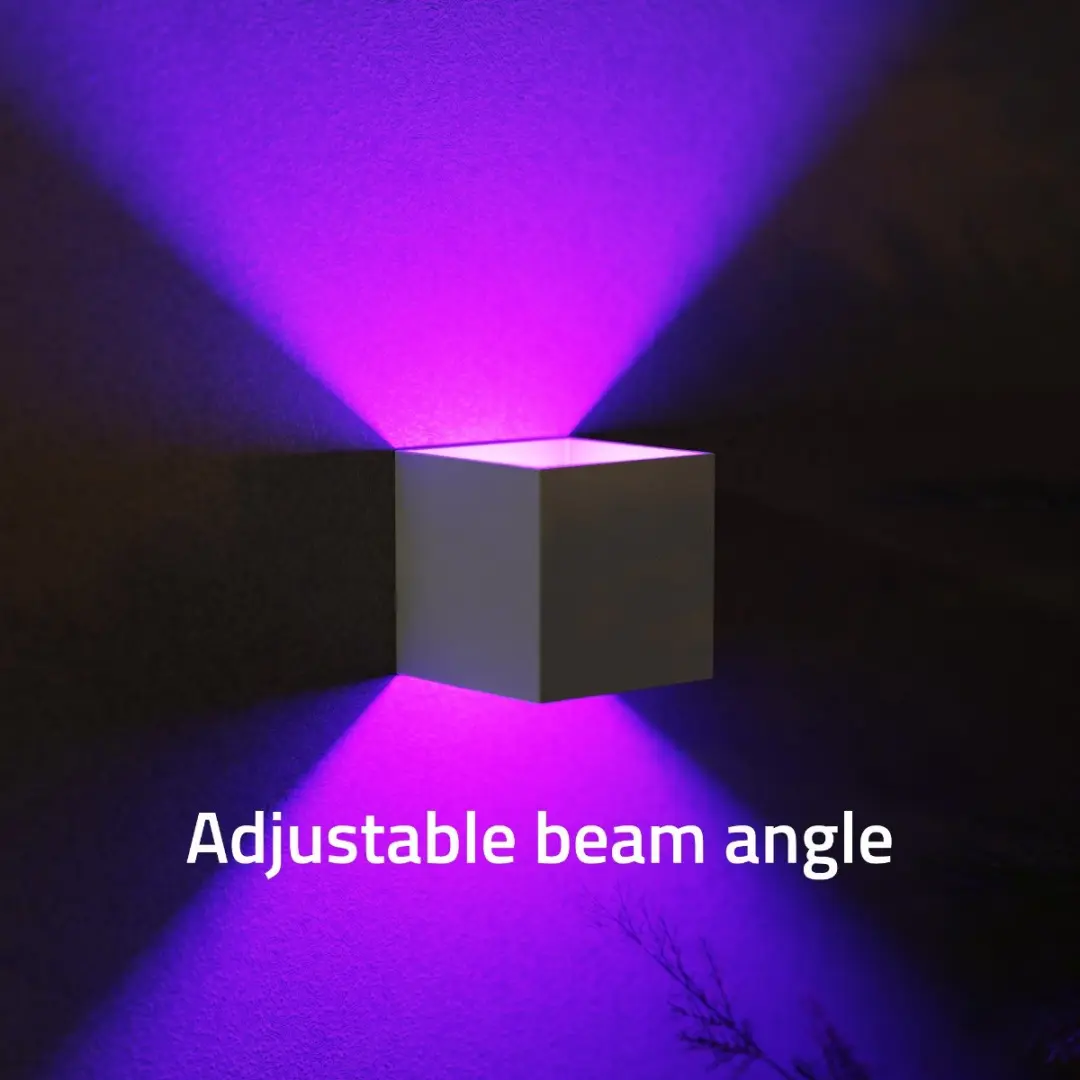 Hombli Muurlamp Aluminium Grijs - 2 Lichtpunten RGBW 6500K