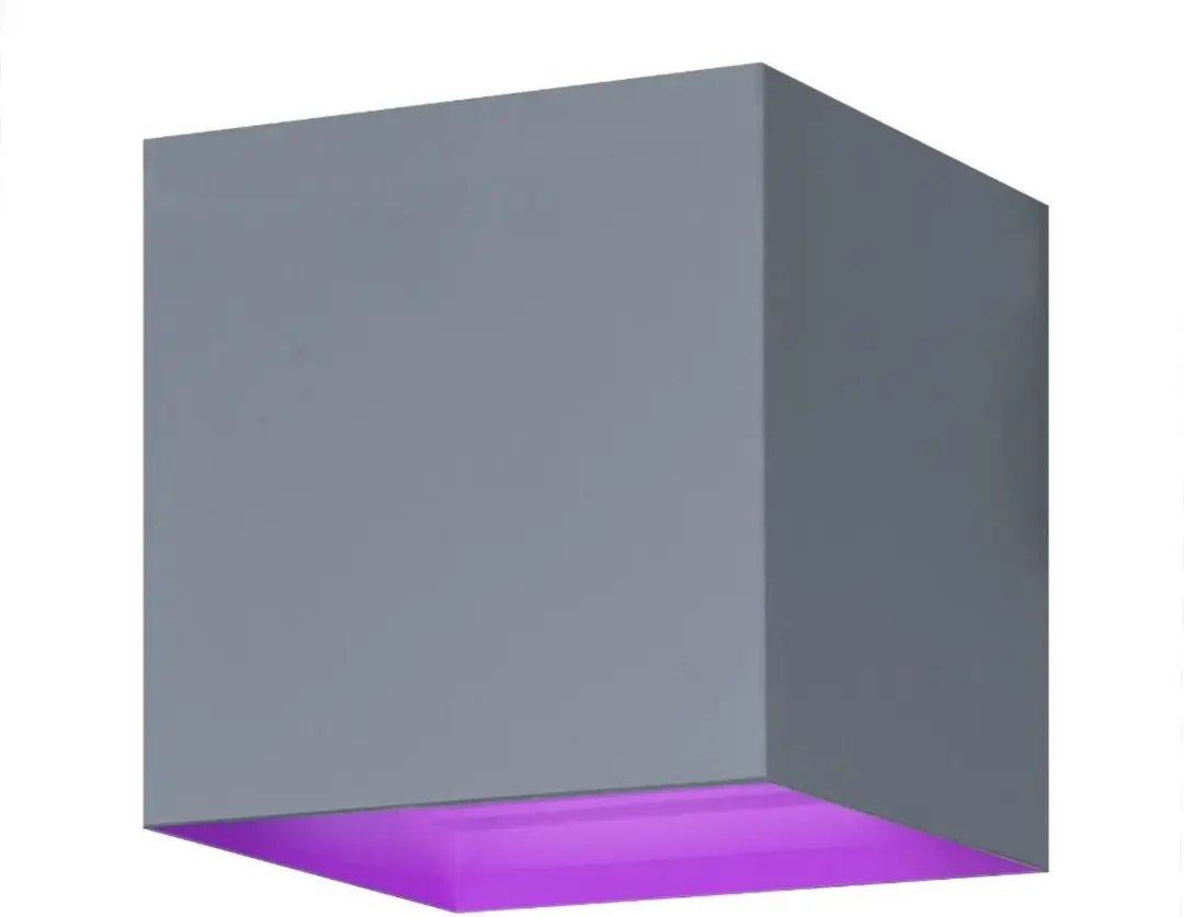 Hombli Muurlamp Aluminium Grijs - 2 Lichtpunten RGBW 6500K