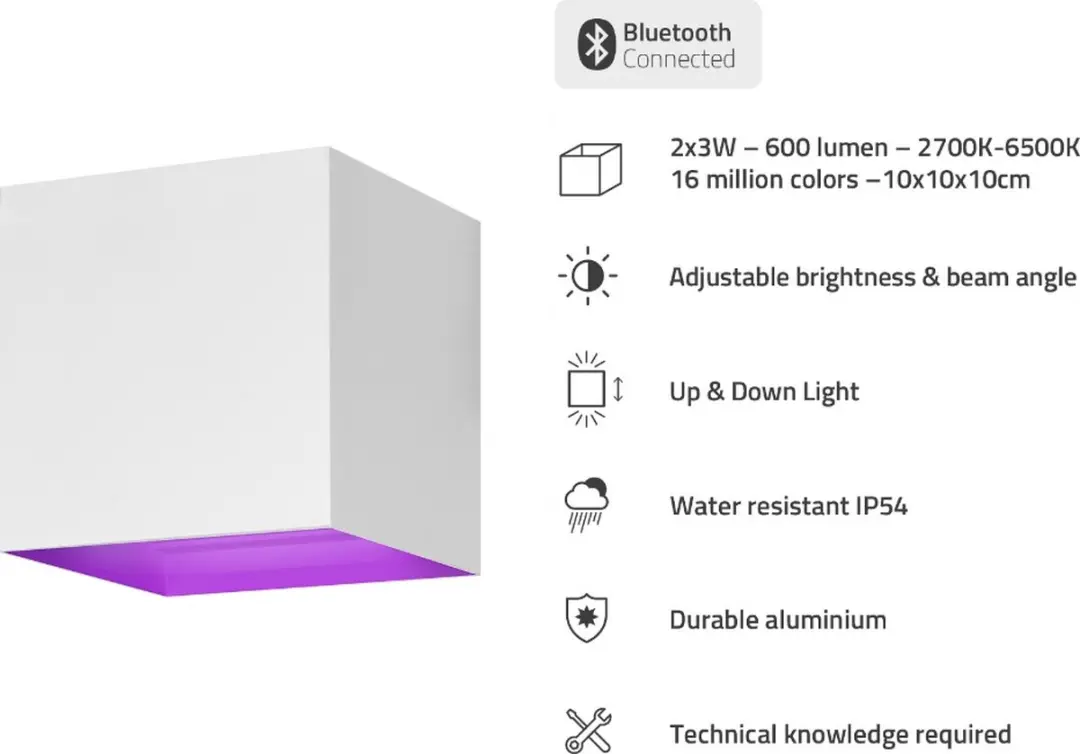 Hombli Muurlamp LED 2 Lichtpunten - Wit