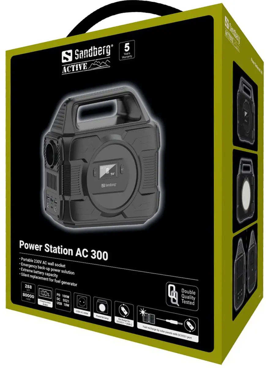 Sandberg Power Station 300 AC - 288Wh Mobiele Stroom
