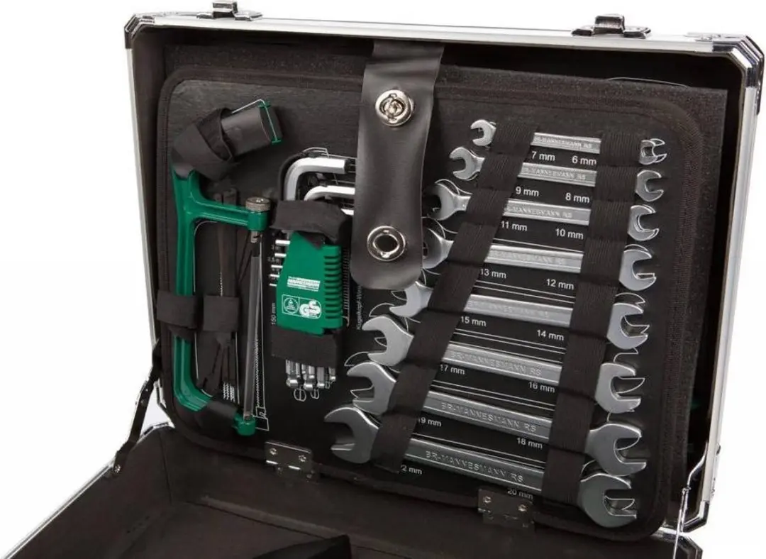 Brüder Mannesmann 29075 Gereedschapskoffer 108-delig - Aluminium/Groen/Zwart