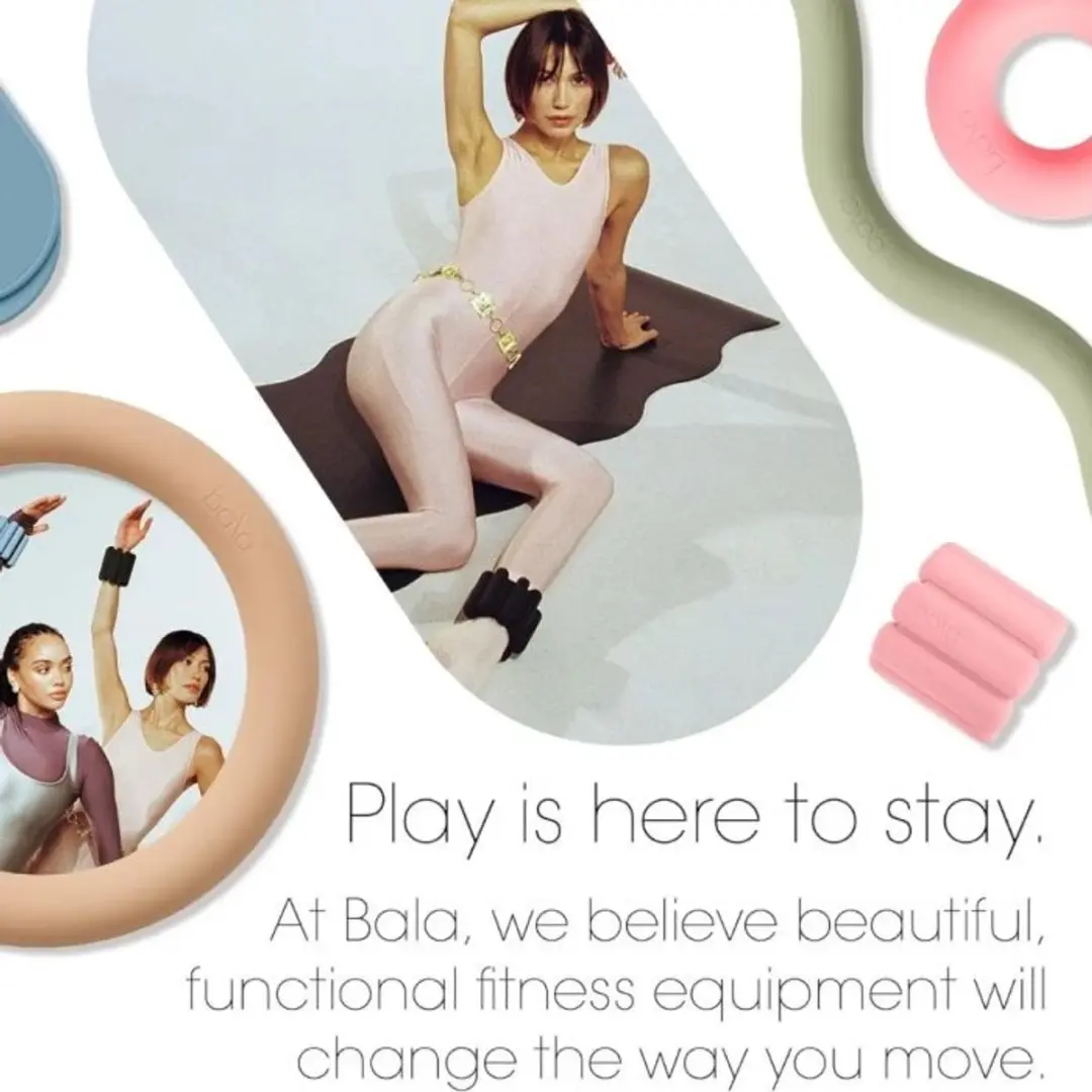 Bala The Wavy Pilates & Yogamat 5mm - Charcoal Grijs