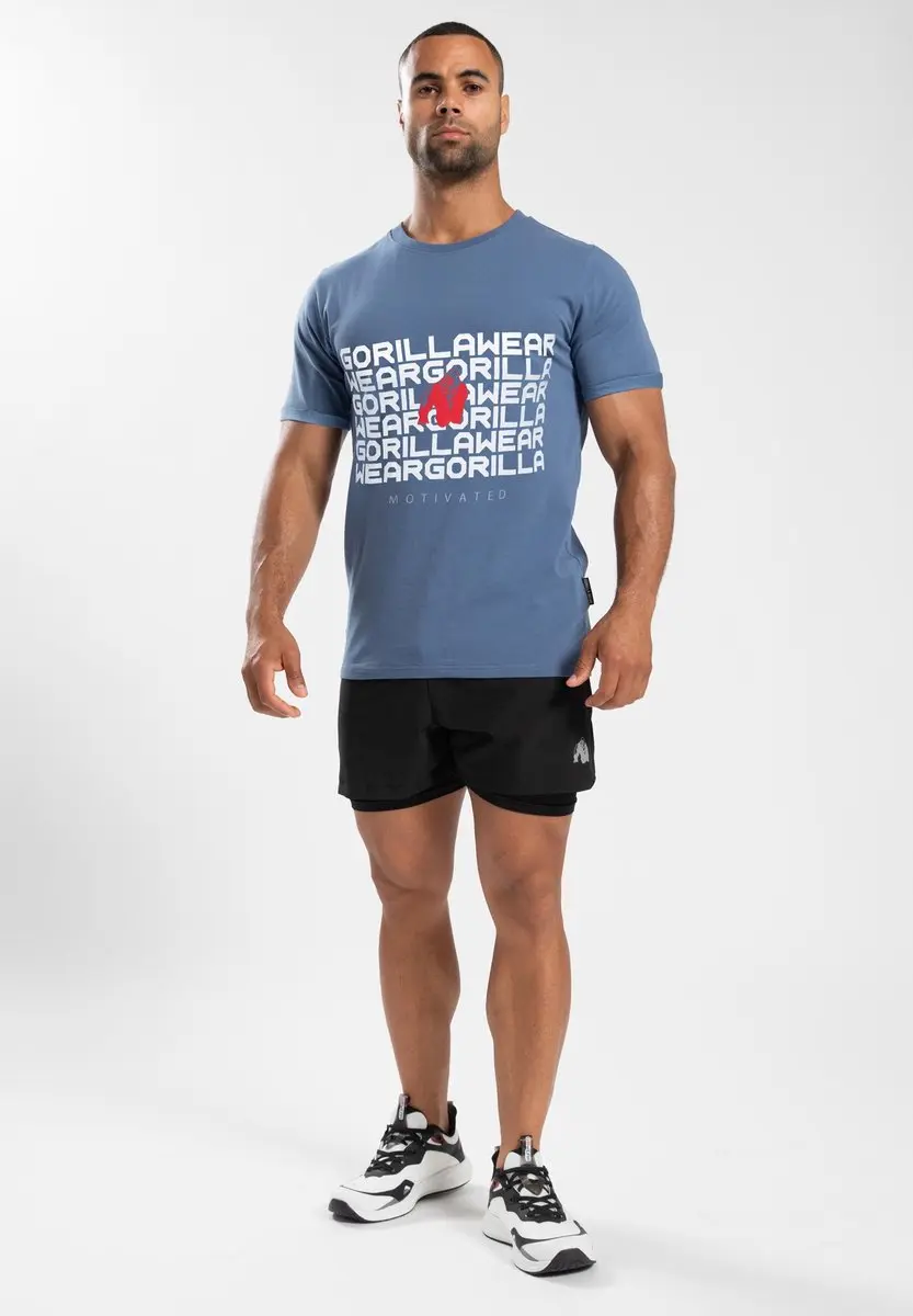 Gorilla Wear Bradley T-shirt - Coronet Blauw 4XL