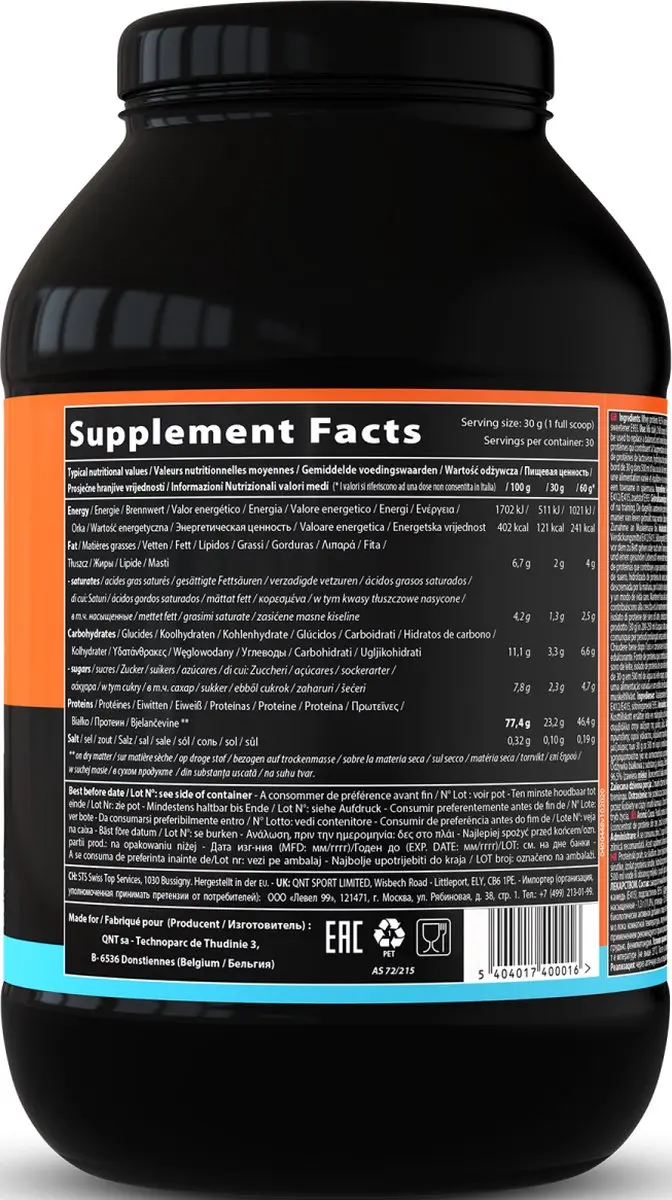 QNT Delicious Whey Eiwitpoeder 908g - Kokosnoot