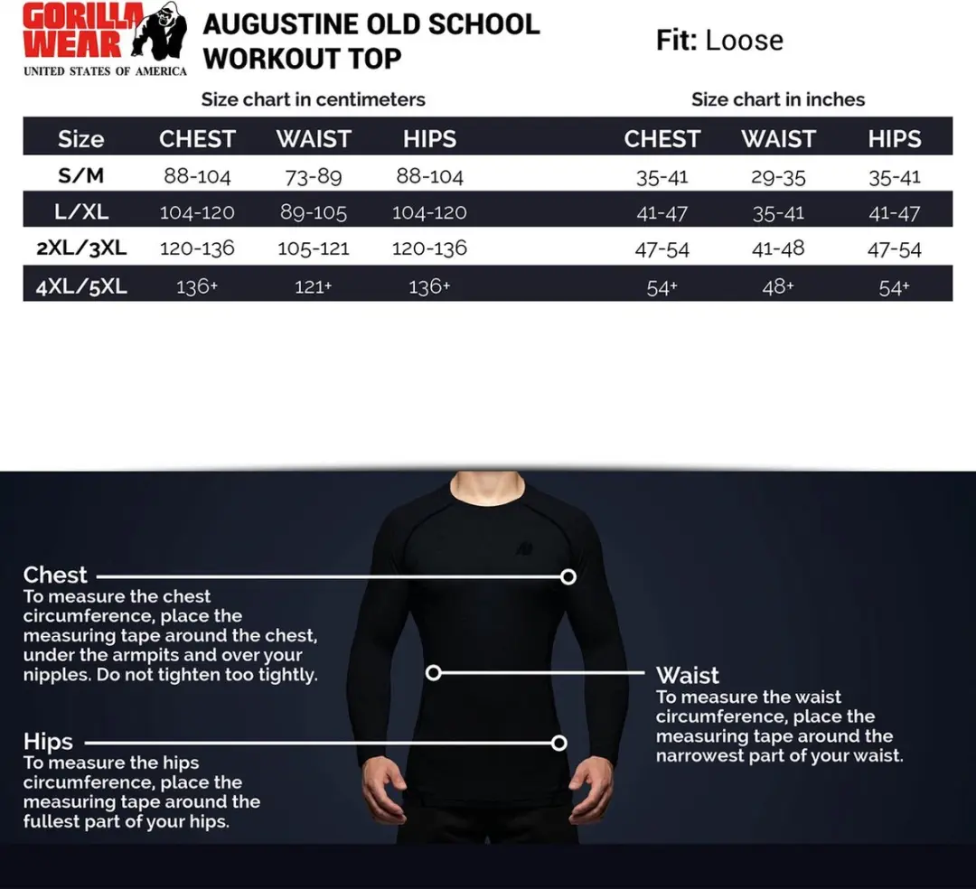 Gorilla Wear Augustine Old School Workout Top - Zwart/Rood