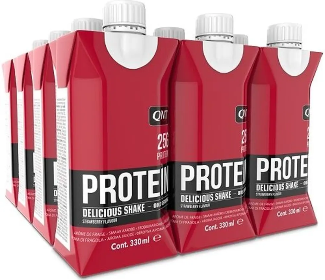 QNT Delicious Whey Shake Aardbei - 12x 330ml