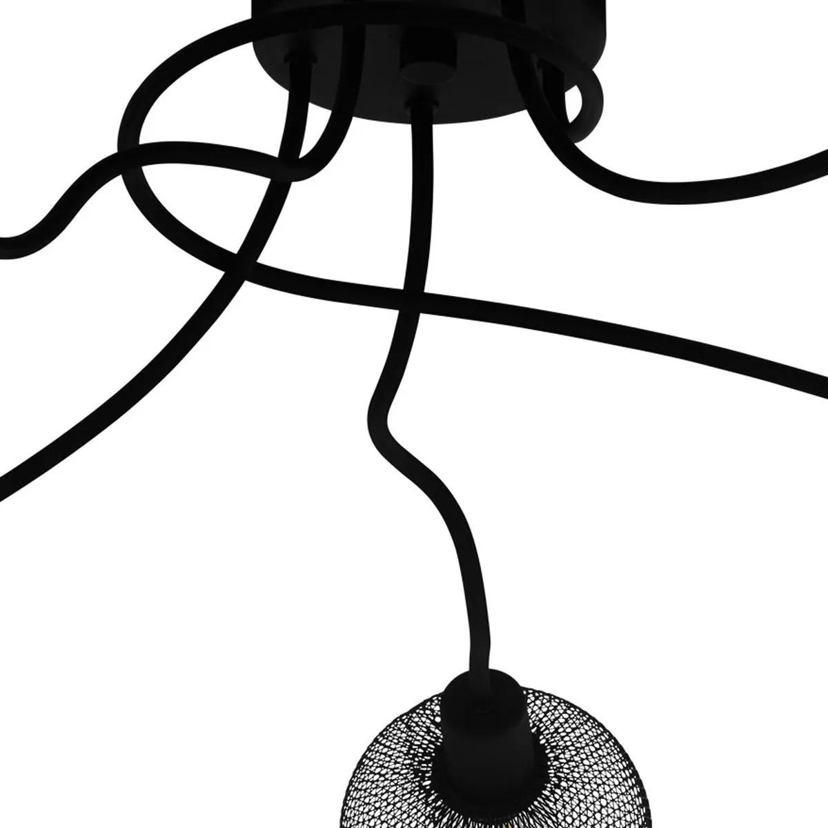Eglo Wrington 1 Plafondlamp E14 - 5 Lichtpunten - Ø75,5cm - Zwart