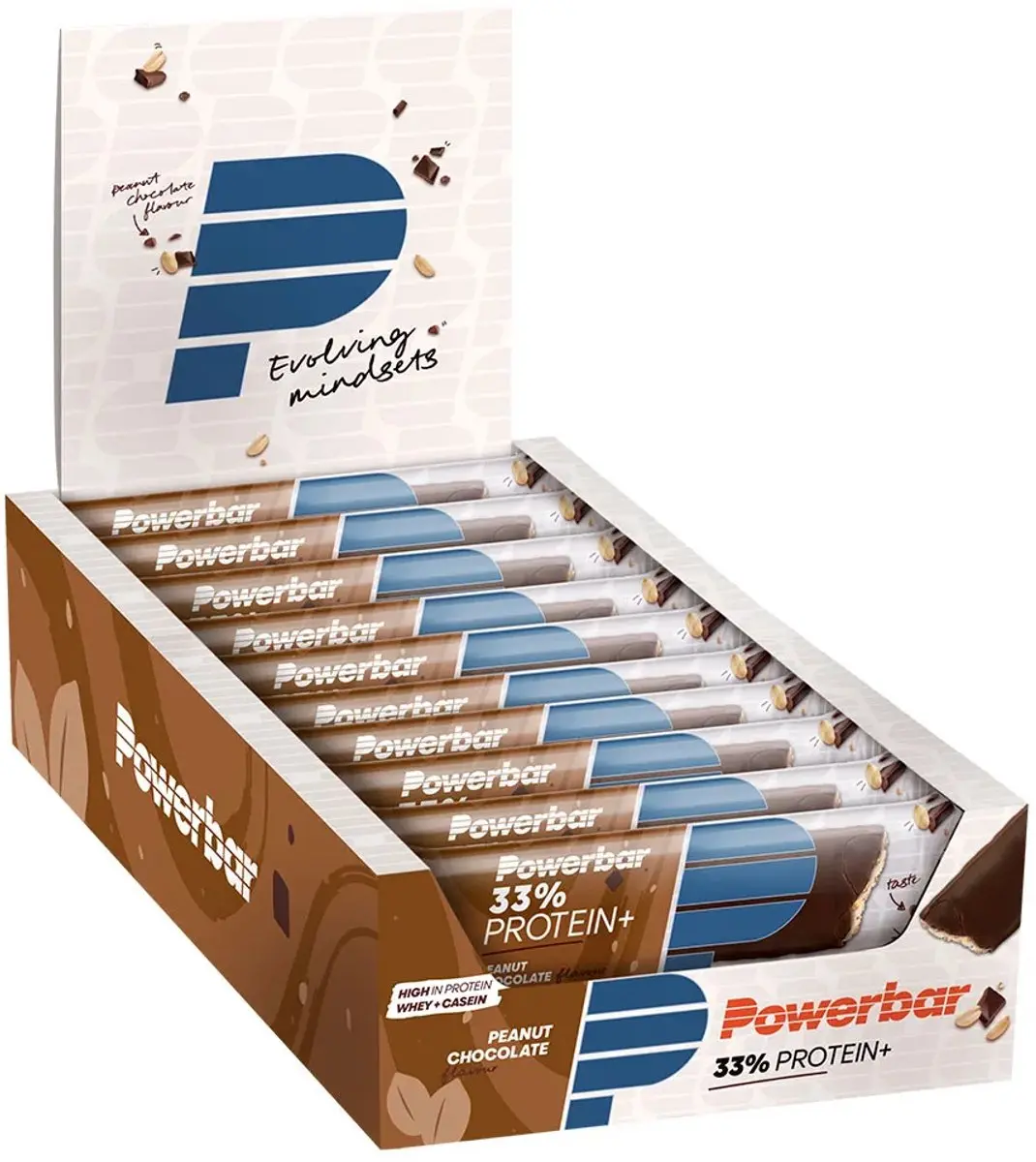 PowerBar Protein+ Eiwitreep Chocolade-Pinda - 10x90g