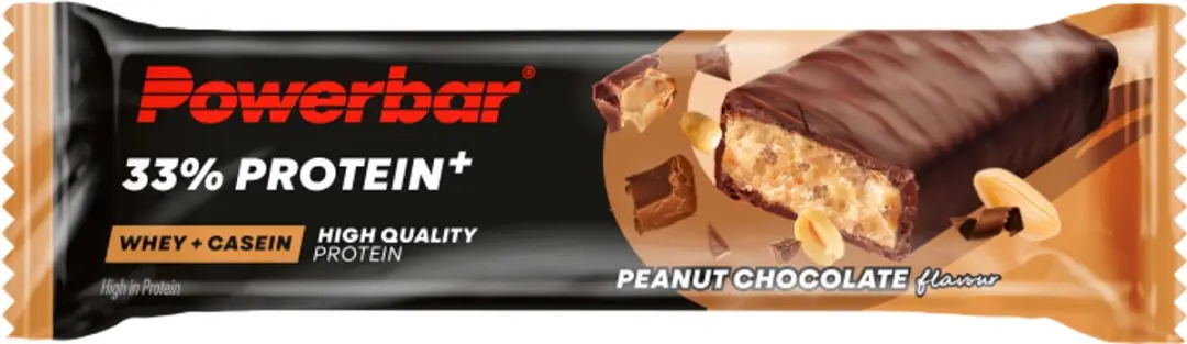 PowerBar Protein+ Eiwitreep Chocolade-Pinda - 10x90g