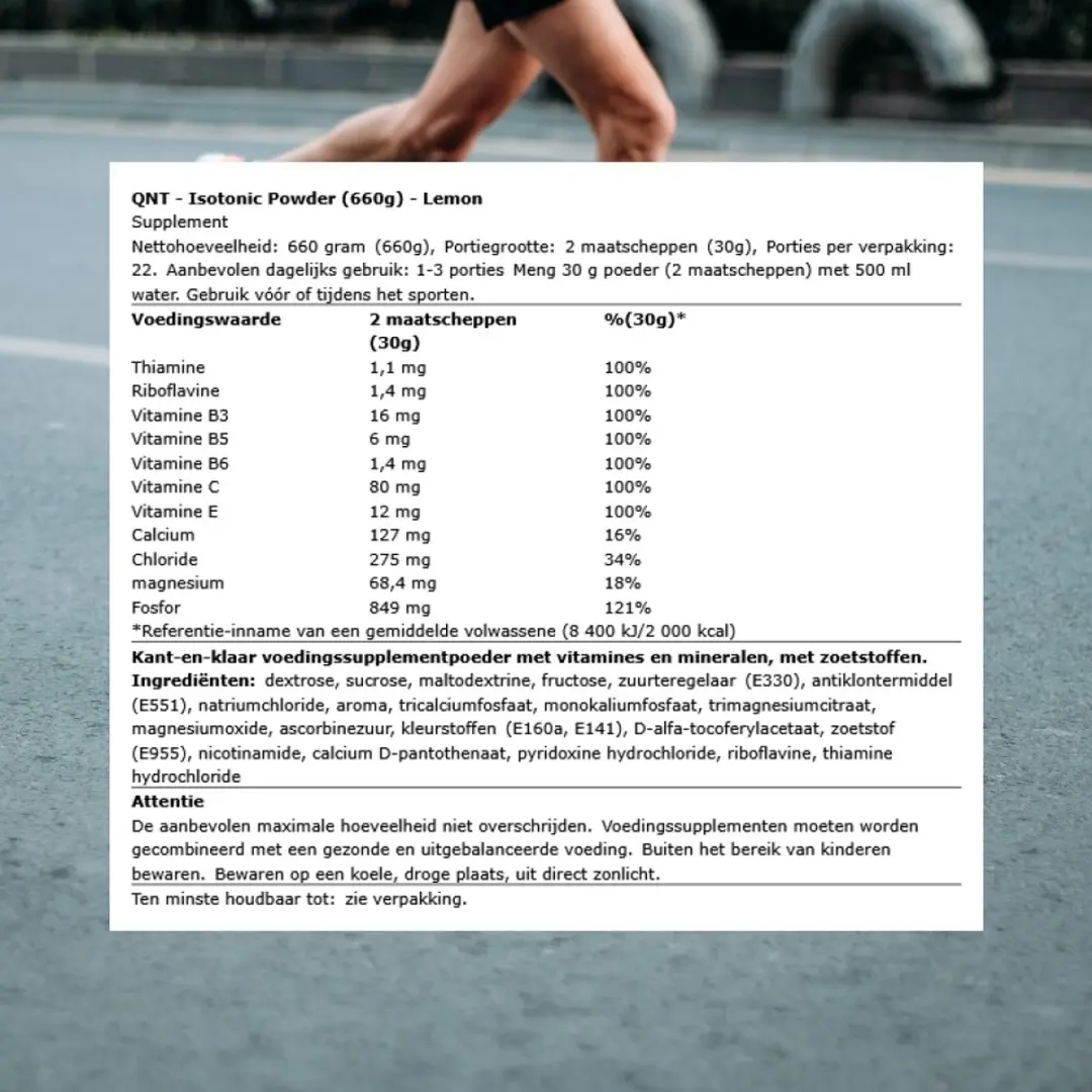 QNT Isotonic Lemon Poeder 660g