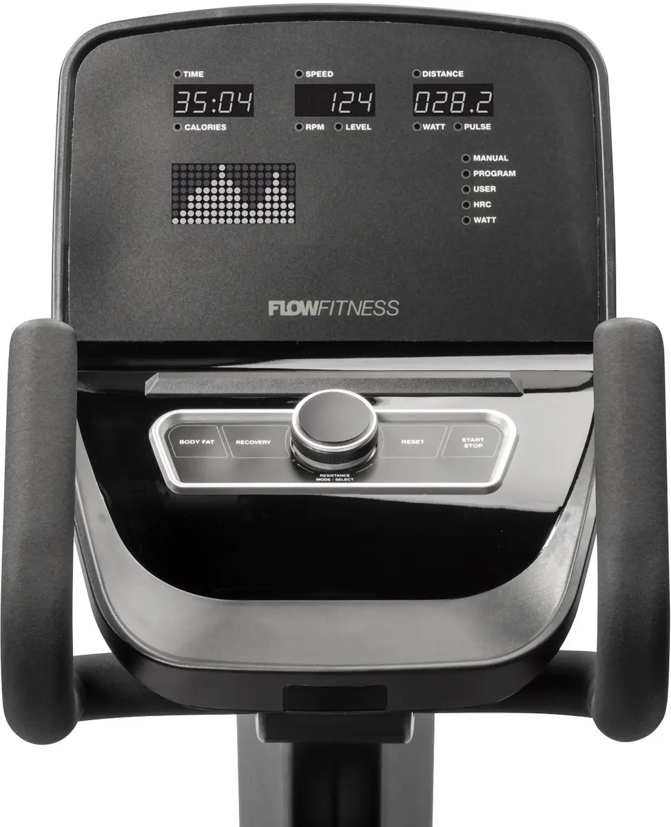 Flow Fitness Pro RB5i Ligfiets - 24 Programma's - Grijs/Zwart