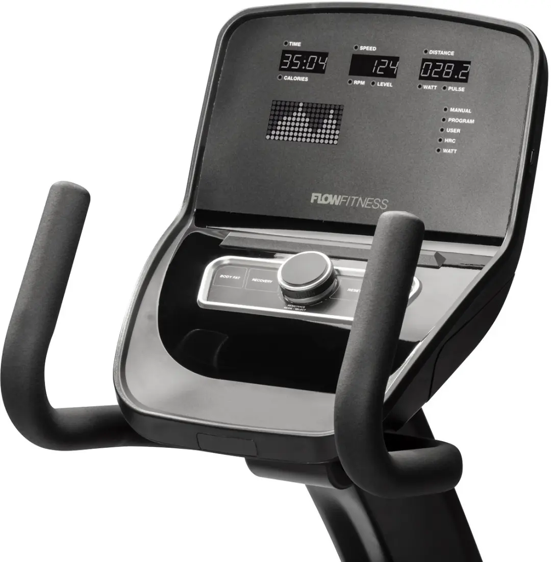 Flow Fitness Pro RB5i Ligfiets - 24 Programma's - Grijs/Zwart