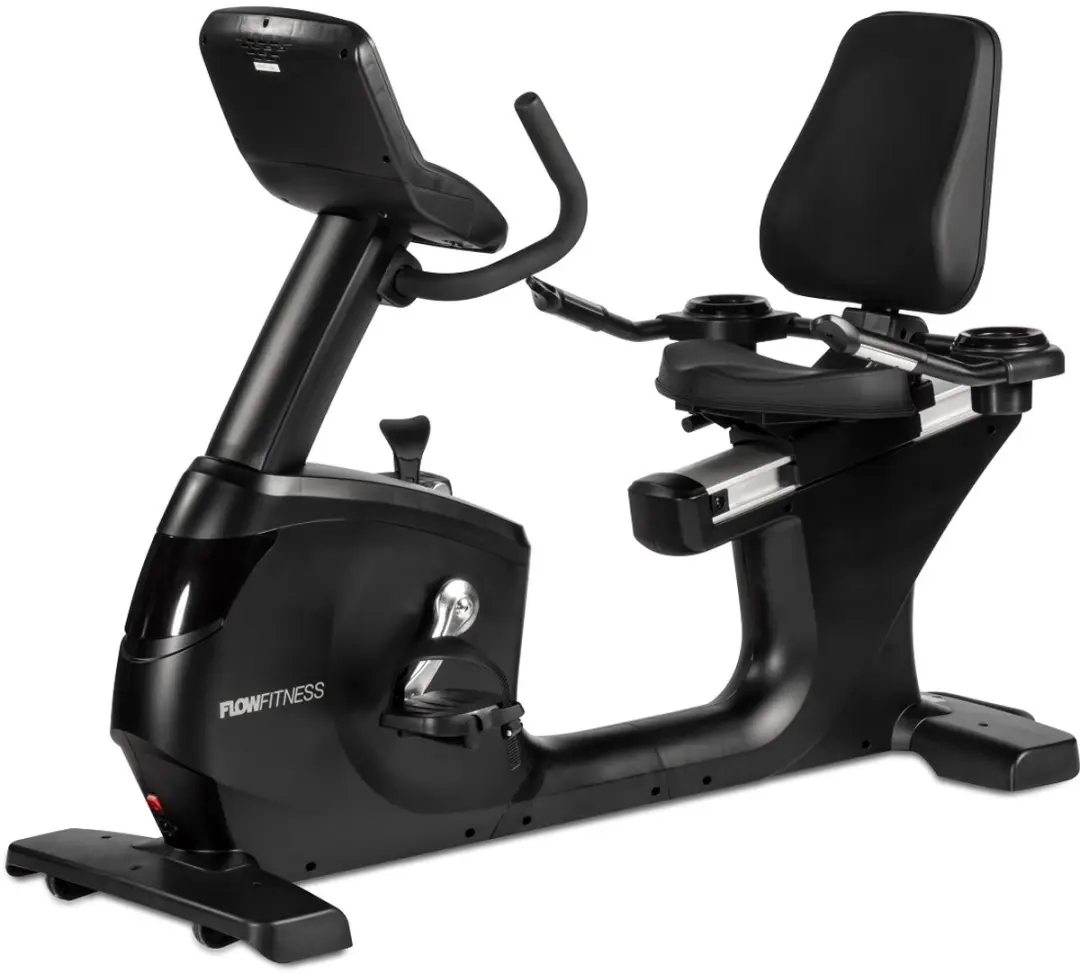 Flow Fitness Pro RB5i Ligfiets - 24 Programma's - Grijs/Zwart - afbeelding 6 van 6