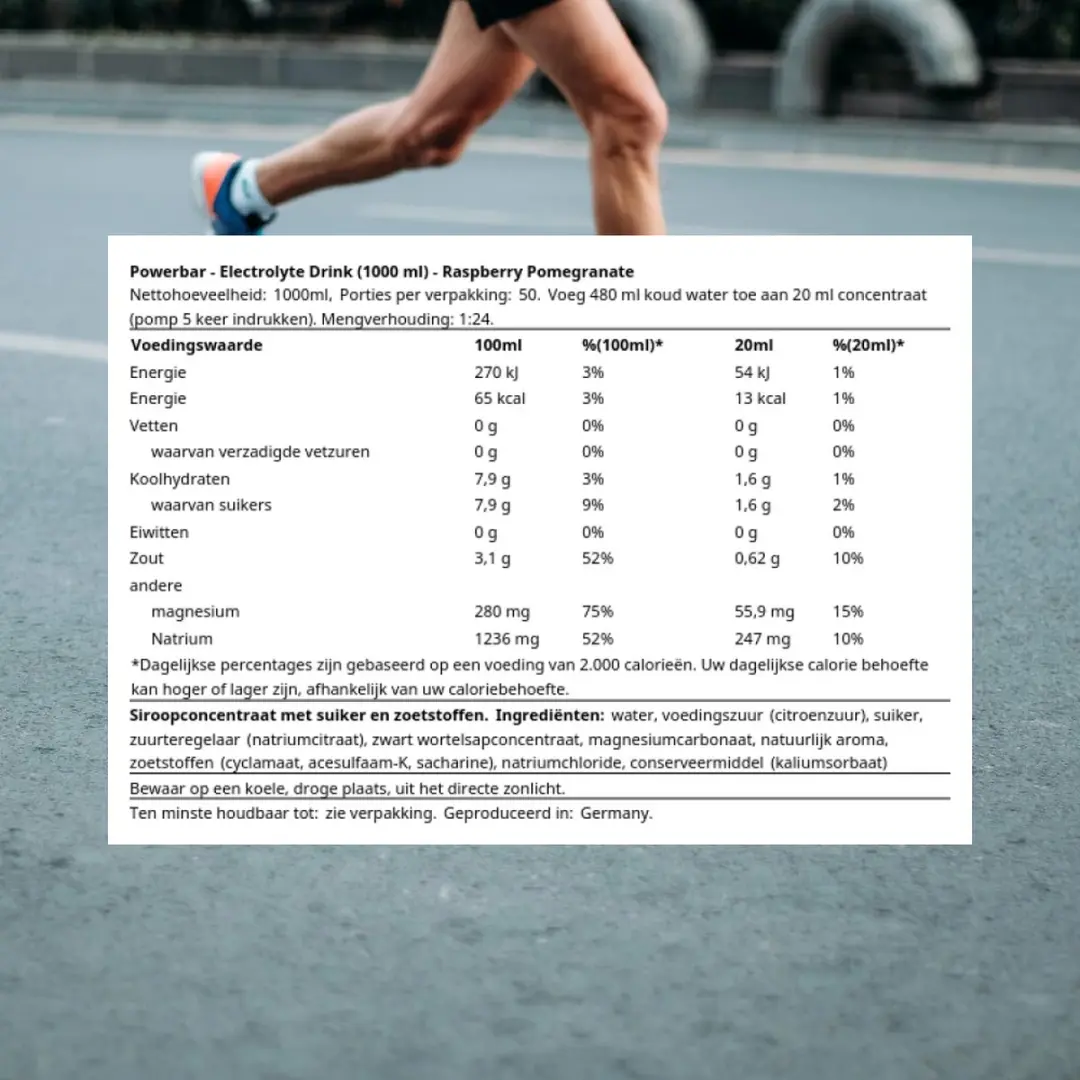 PowerBar Electrolyte Drink 1L - Framboos/Granaatappel