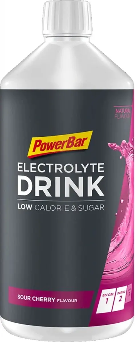 PowerBar Electrolyte Drink 1000ml - Smaak Sour Cherry