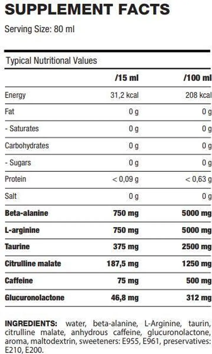 QNT Elite N.O.+ Pre-workout 960ml - 5 Doses