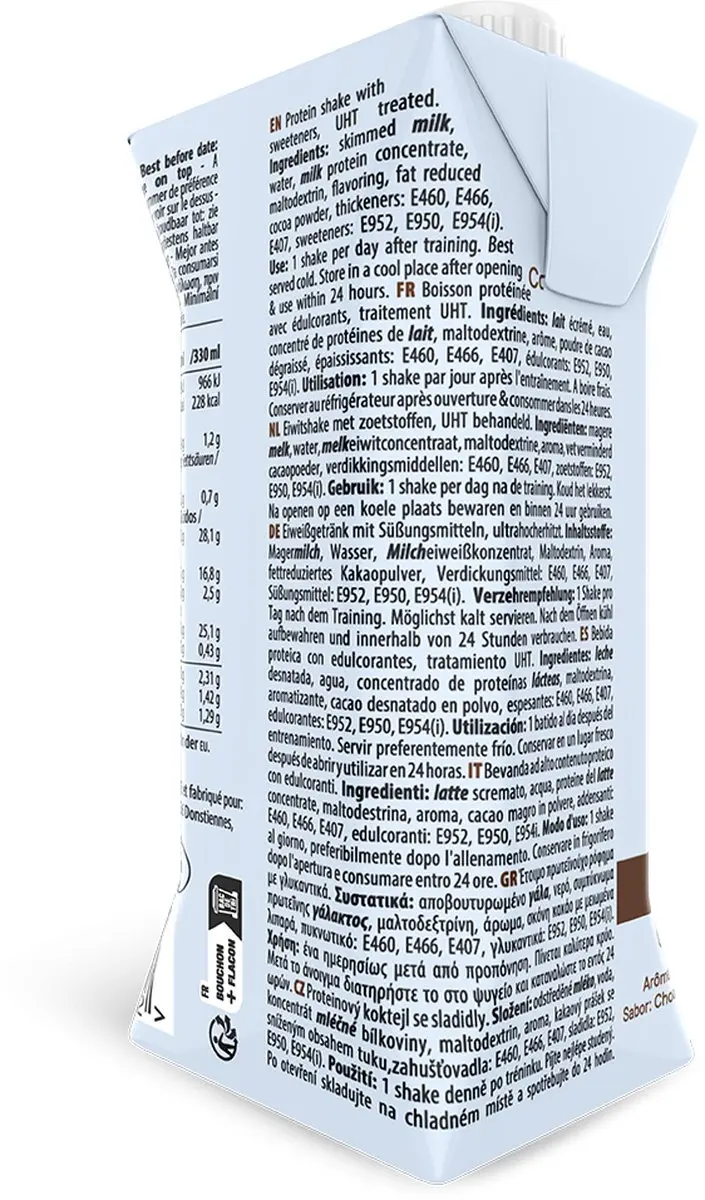 QNT Delicious Whey Shake 12x330ml - Chocolade