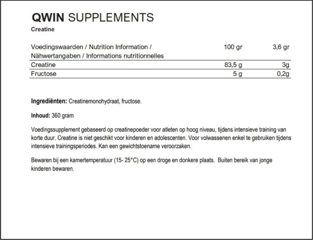 QWIN Creatine 360g