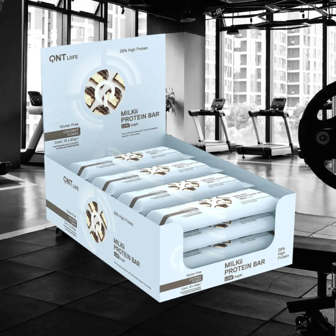 QNT MILKii Protein Bar Coconut Flakes - 12x60g