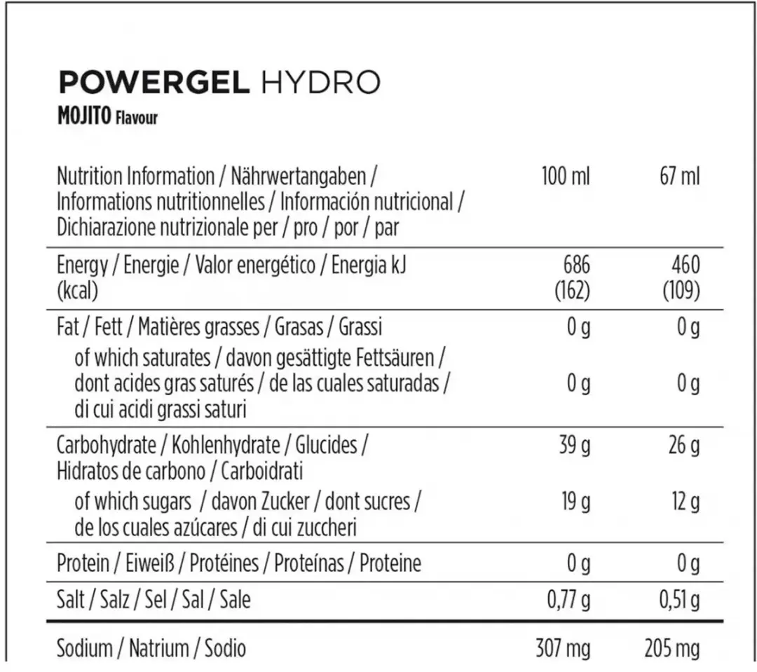 PowerBar PowerGel Hydro 24x67ml Mojito