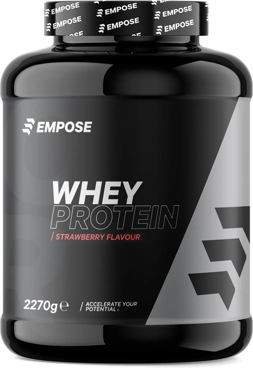 Empose Nutrition Whey Protein Aarbei 2270g - 76 Porties - afbeelding 6 van 6