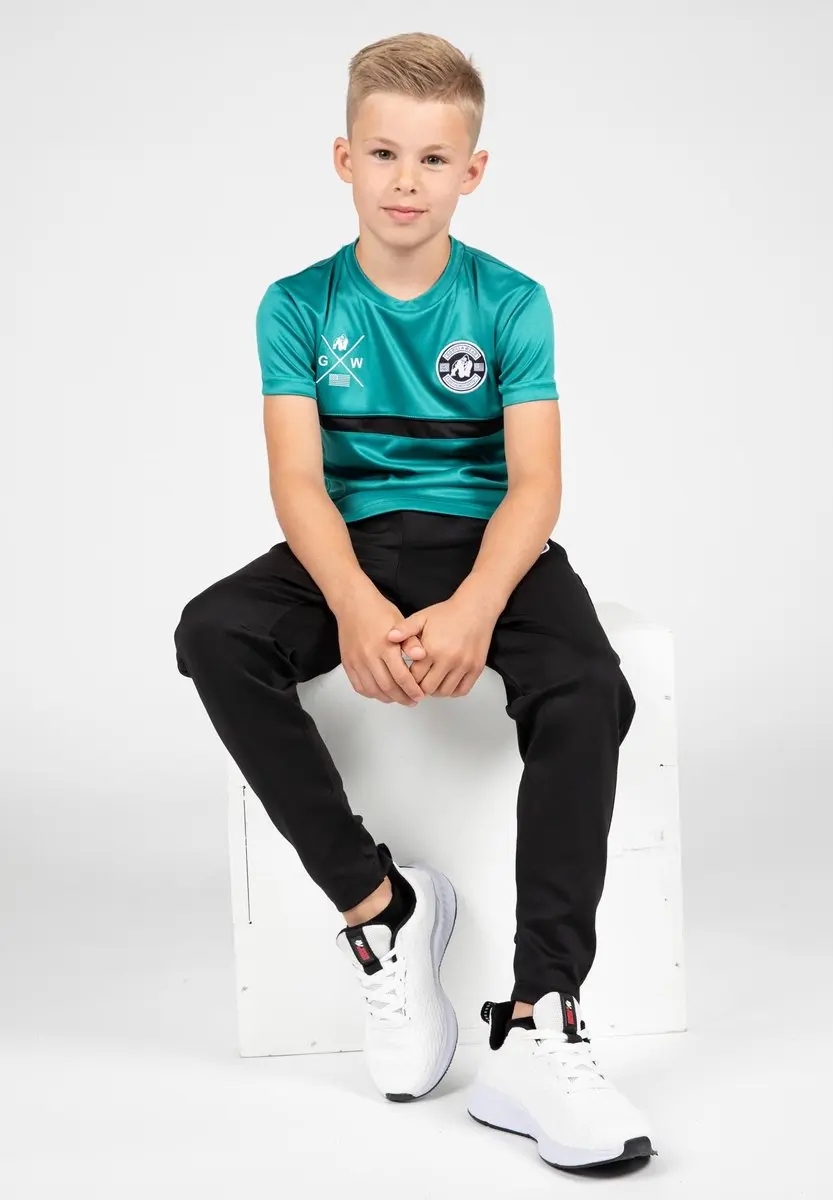 Gorilla Wear Vernon Kids T-shirt 152 - Groen/Blauw