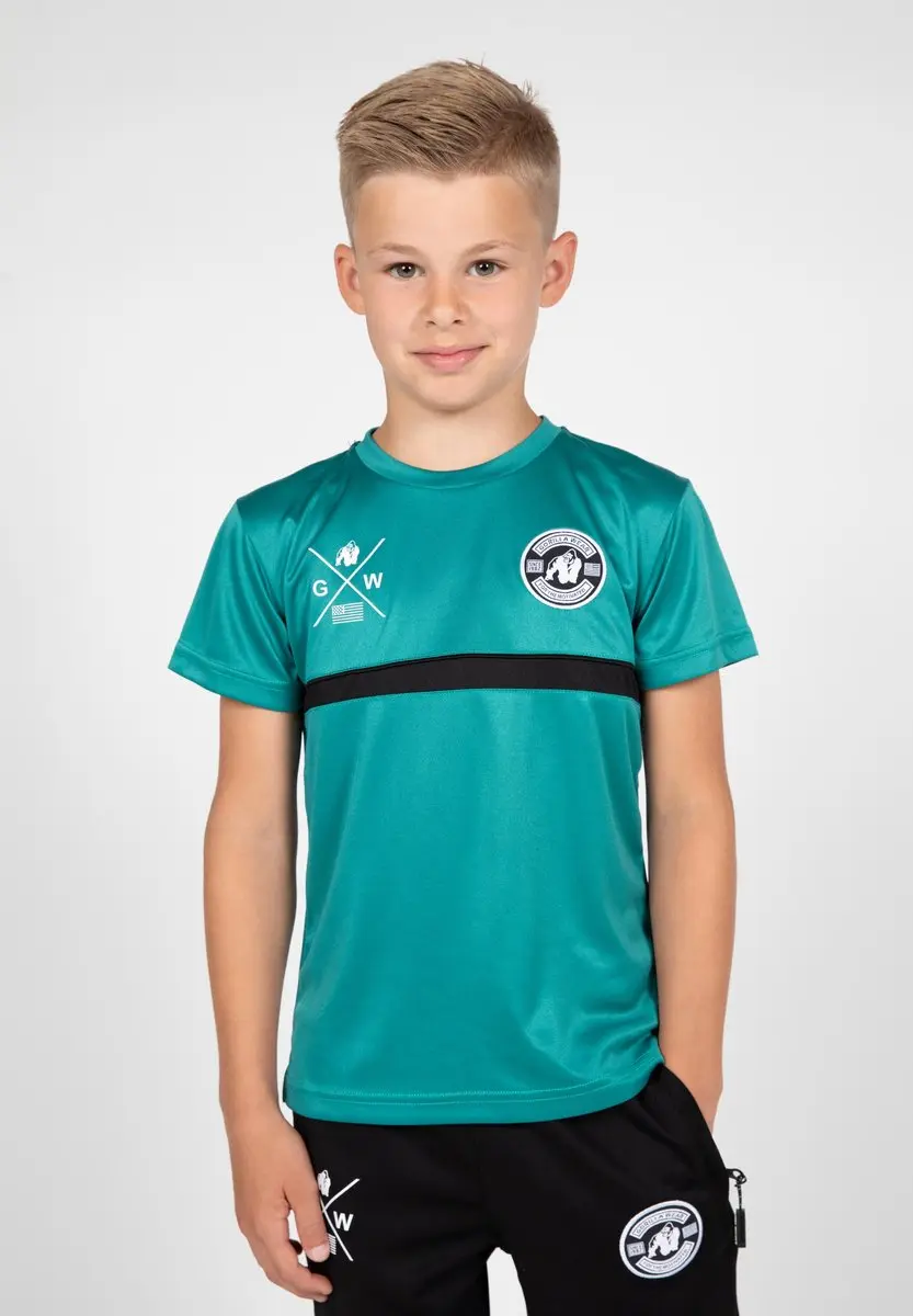 Gorilla Wear Vernon Kids T-shirt 152 - Groen/Blauw