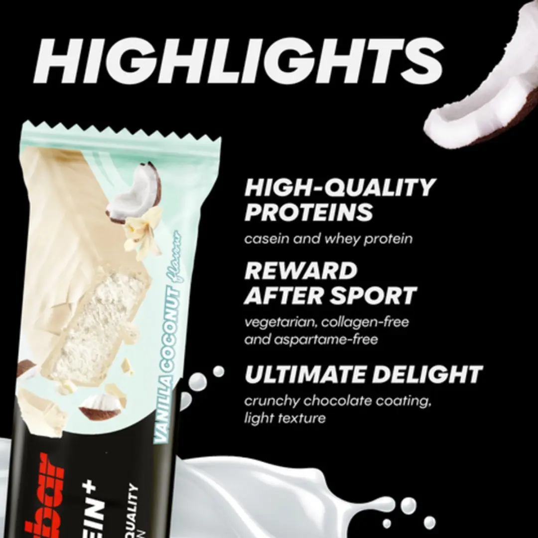 PowerBar Protein+ Bar Vanilla Coconut - 15x55g