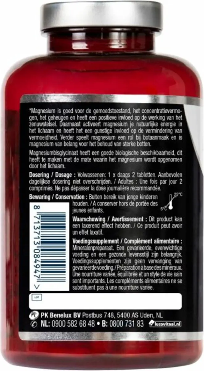 Lucovitaal Magnesium 375mg Bisglycinaat - 270 tabletten